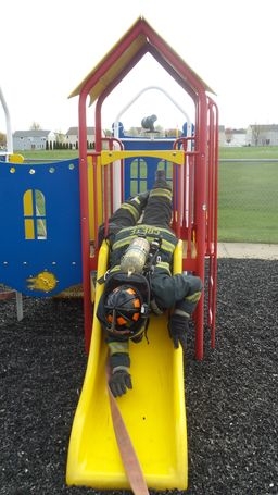 Click on this picture to open the gallery. Fire-Rescue-EMR Students going through SCBA Confidence Course